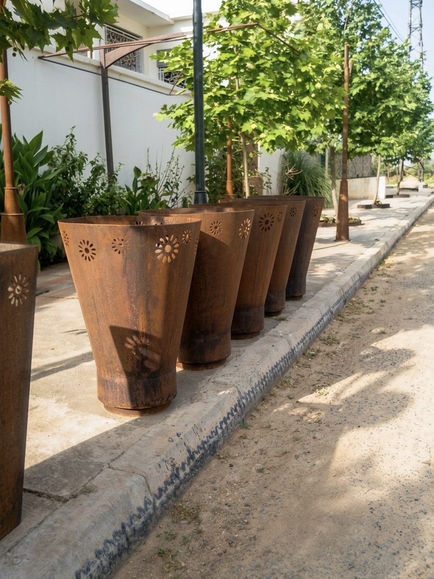 22Mobilier urbain pot de fleurs — Meknès Maroc