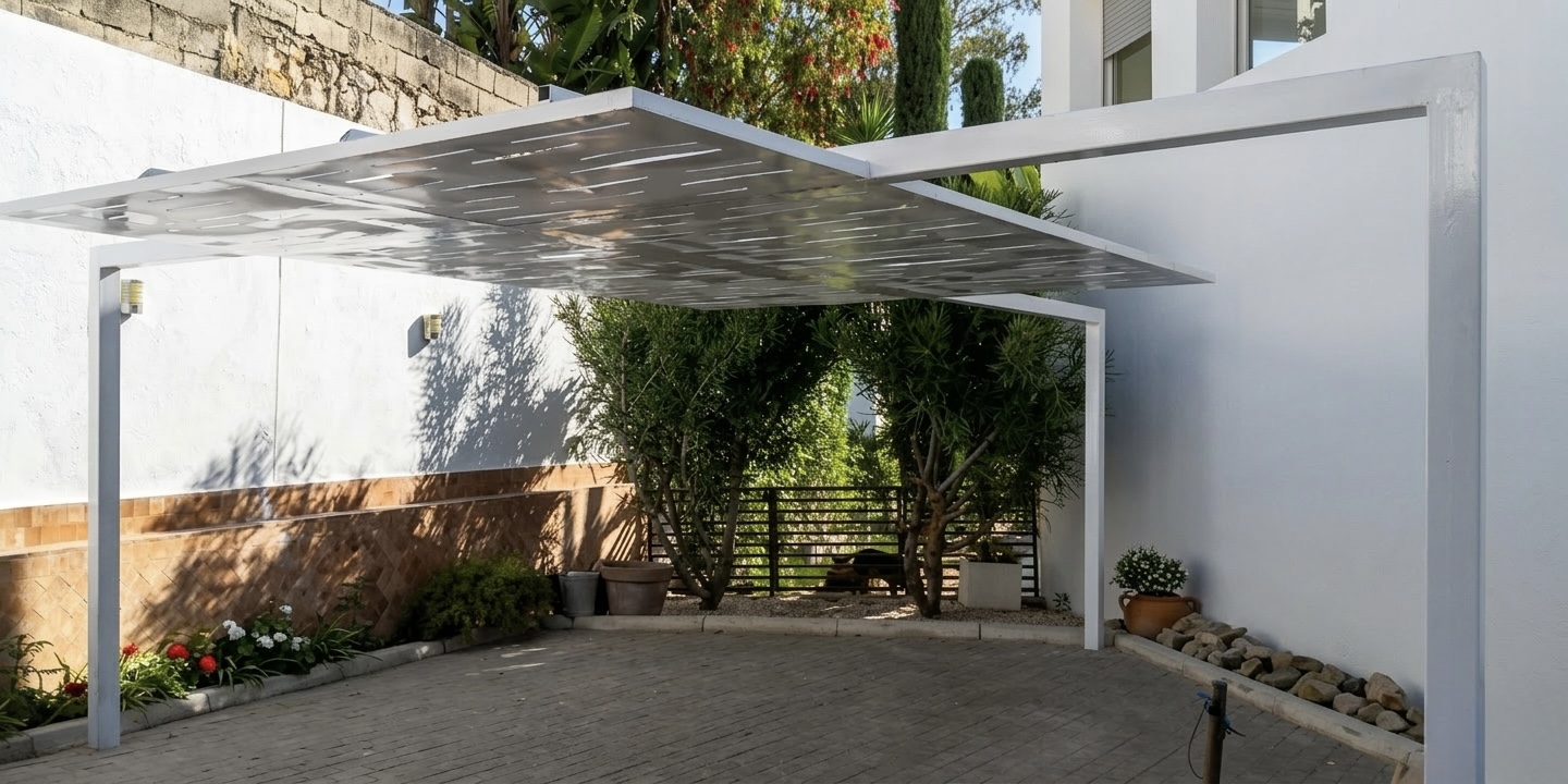 22Pergola acier — Villa Meknès